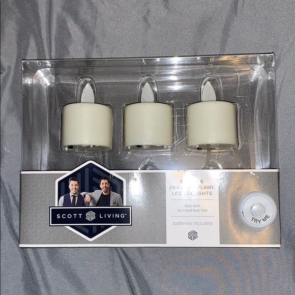 Scott Living 6 LED tealight candles, NWT